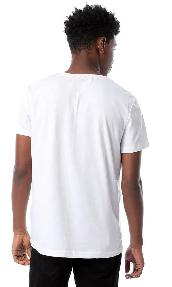 53184 Front Pique Untitled Slip On White T-shirt