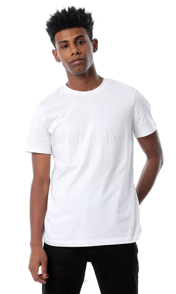 53184 Front Pique Untitled Slip On White T-shirt