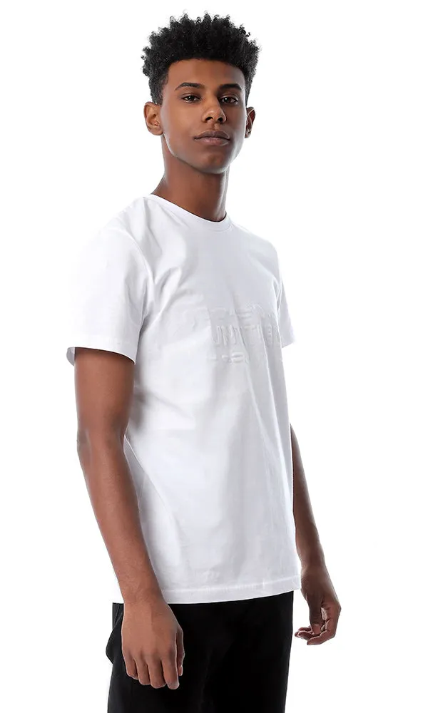 53184 Front Pique Untitled Slip On White T-shirt