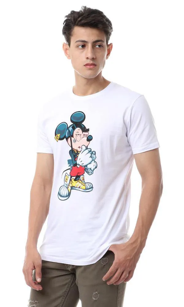 57550 Printed Mickey Mouse Summer White T-shirt