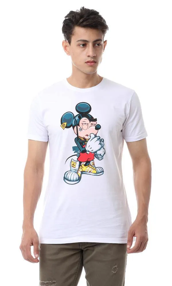 57550 Printed Mickey Mouse Summer White T-shirt