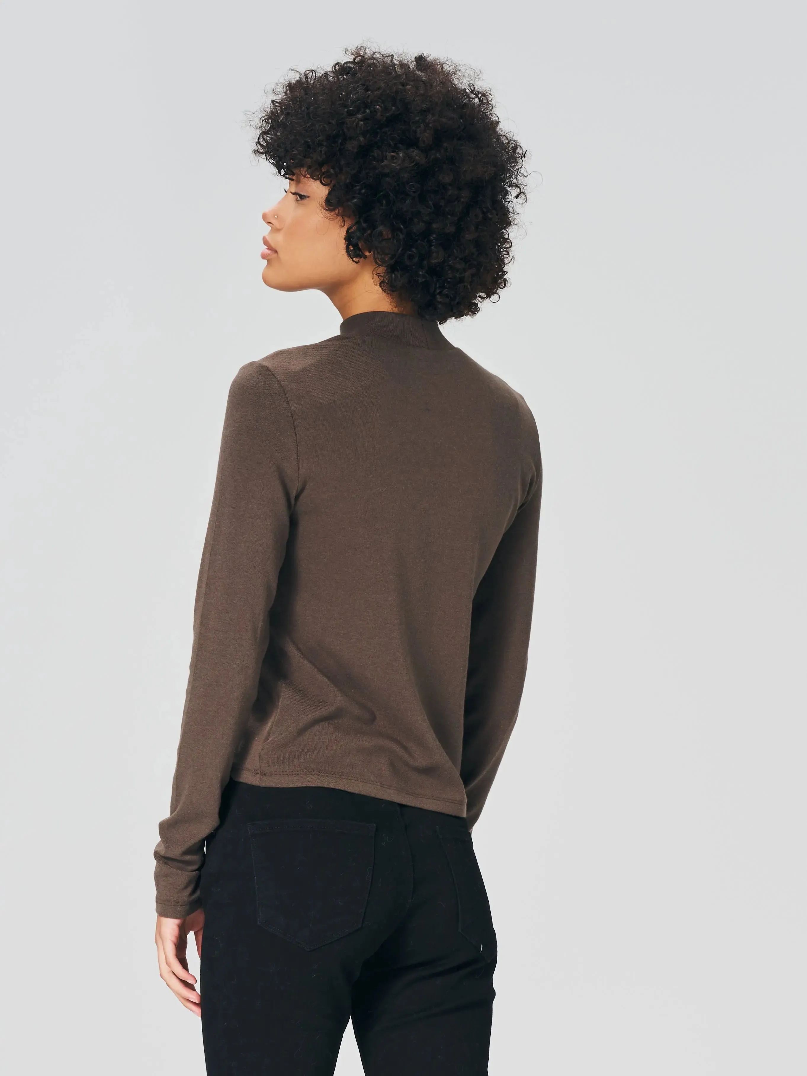 8293 Knitted Layering Mock-Neck