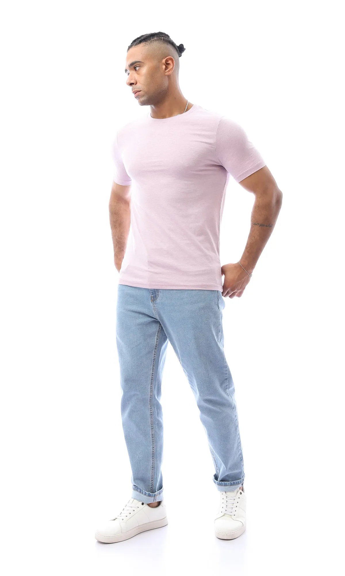 94915 Simple Heather Light Purple Basic Tee