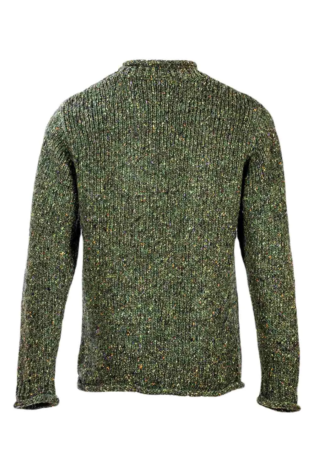 Aran Donegal Wool Crew Neck Sweater