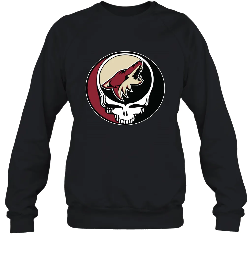 Arizona Coyotes Grateful Dead Steal Your Face Hockey NHL Adult Sweatshirt