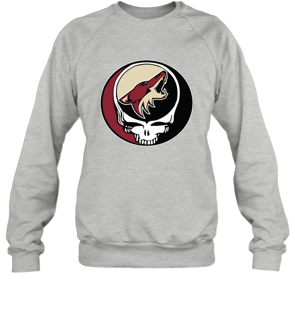 Arizona Coyotes Grateful Dead Steal Your Face Hockey NHL Adult Sweatshirt