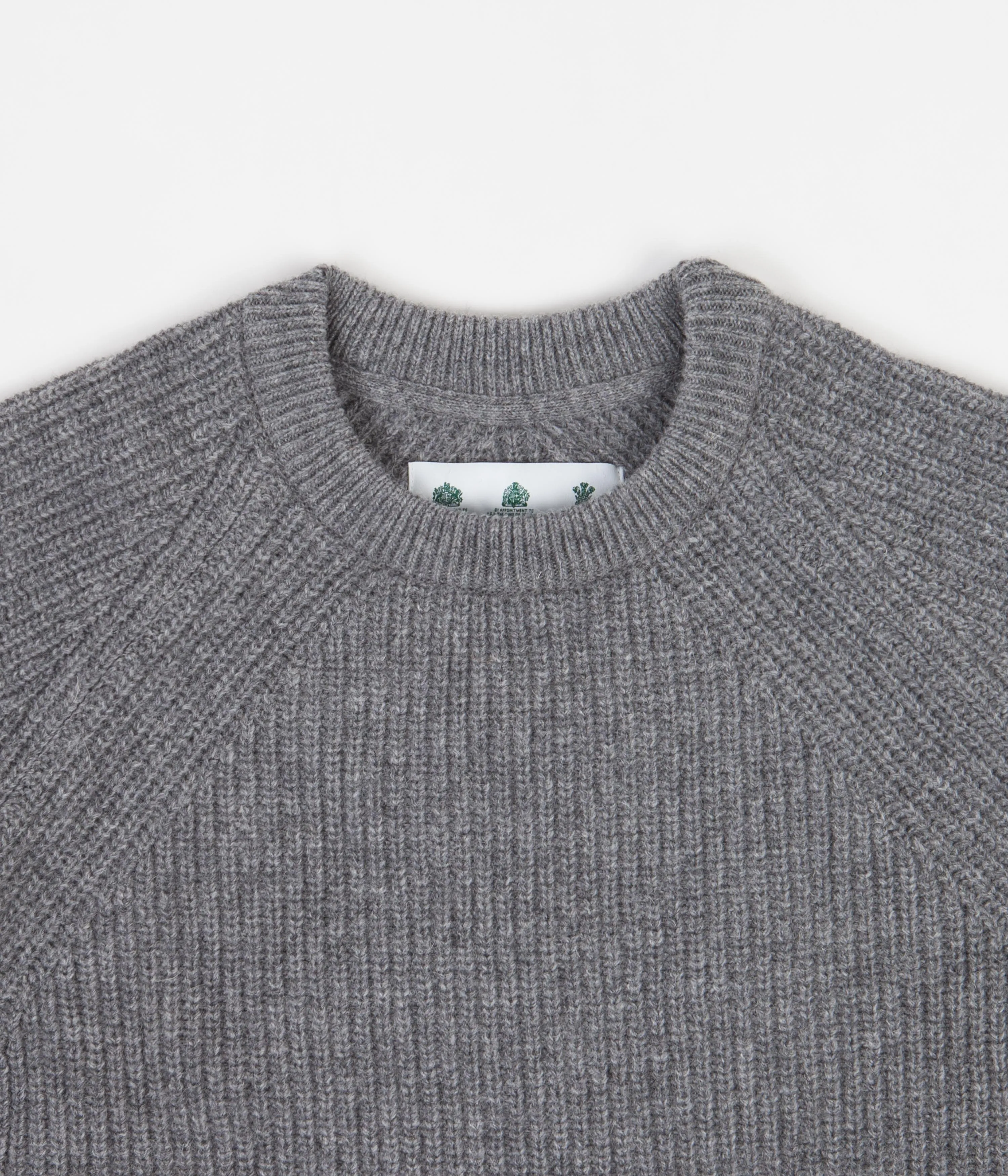 Barbour White Label Shore Knitted Crewneck Sweatshirt - Grey Marl