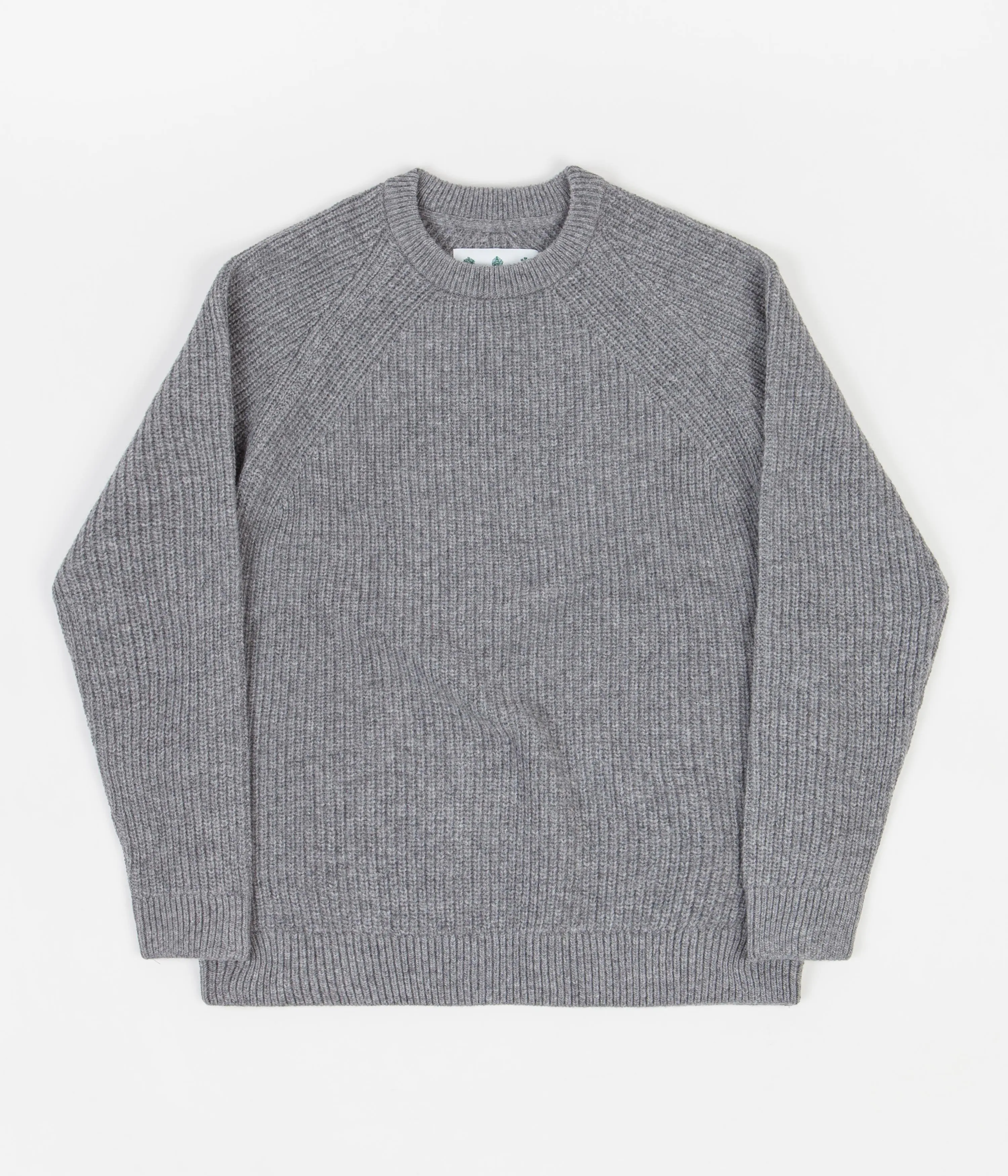 Barbour White Label Shore Knitted Crewneck Sweatshirt - Grey Marl