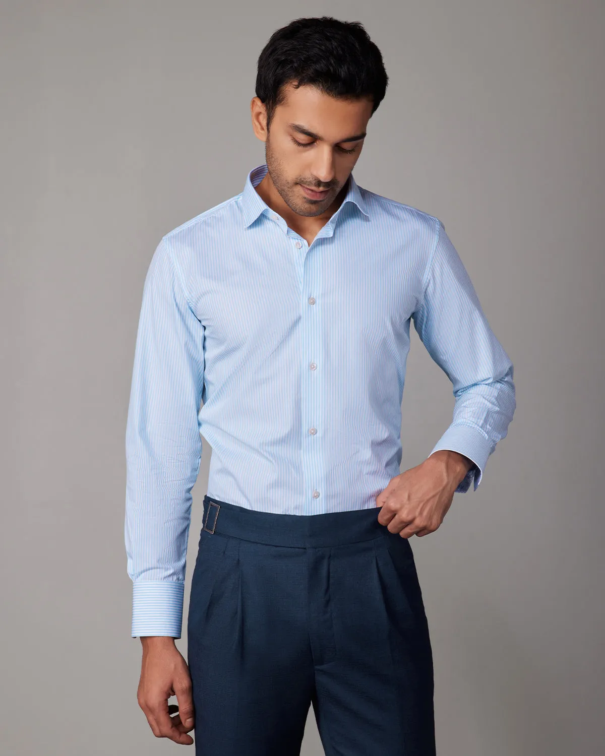 Bengal Striped Shirt - Light Blue