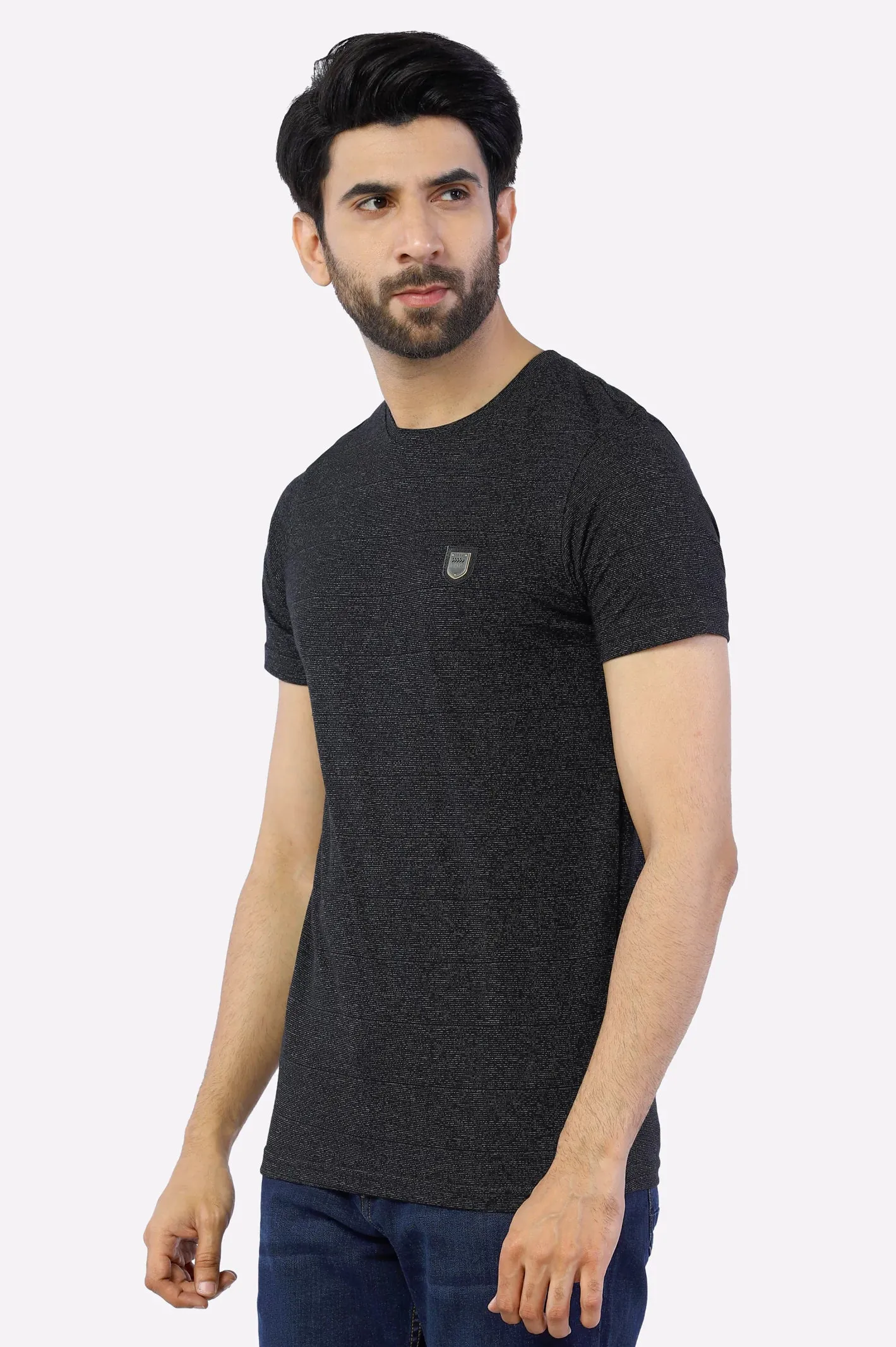 Black Basic Crew Neck T-Shirt