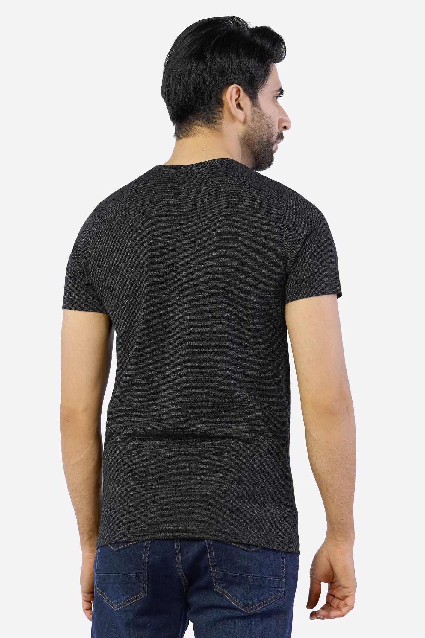 Black Basic Crew Neck T-Shirt