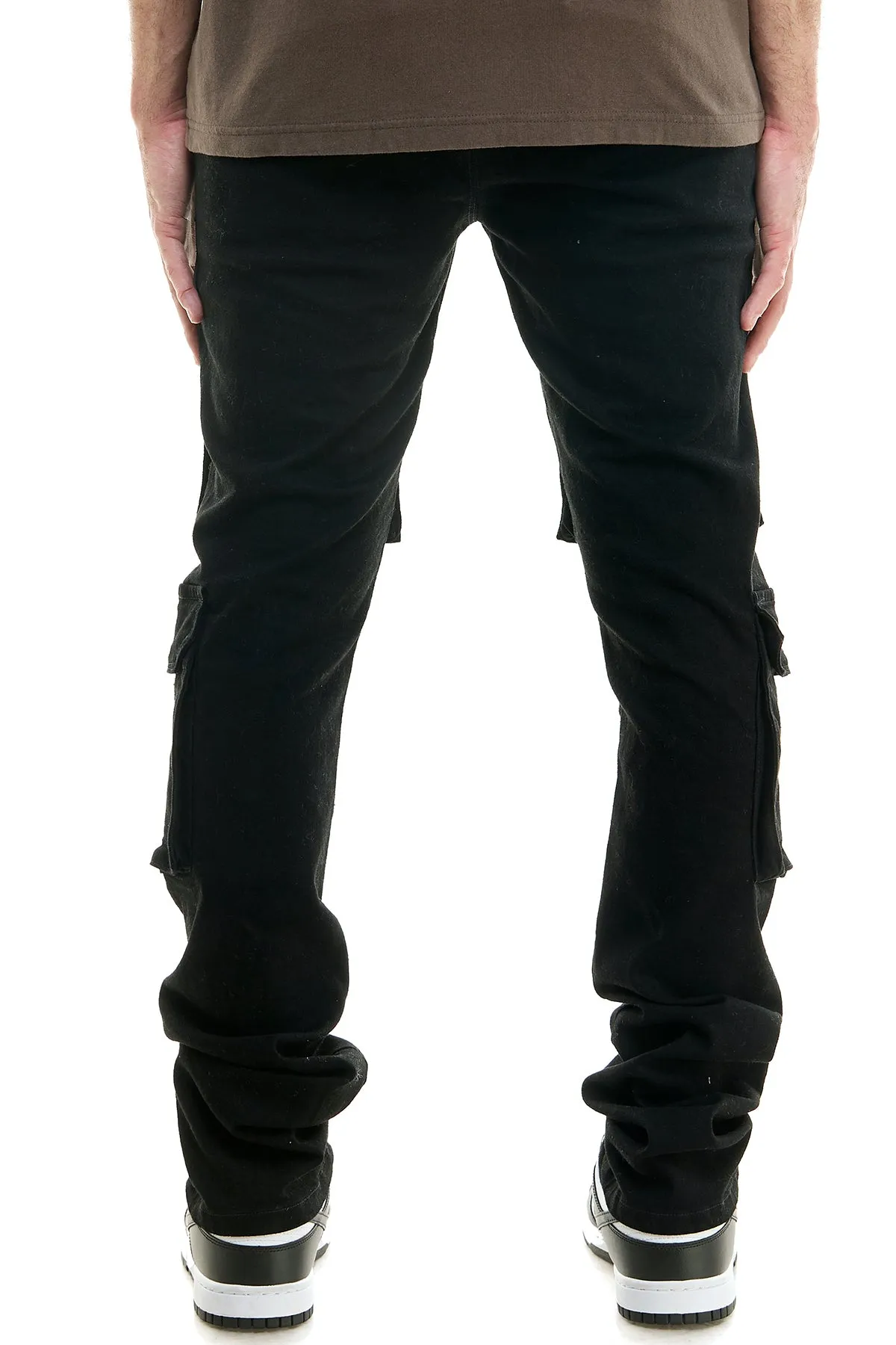 Black Men's Stacked Jeans