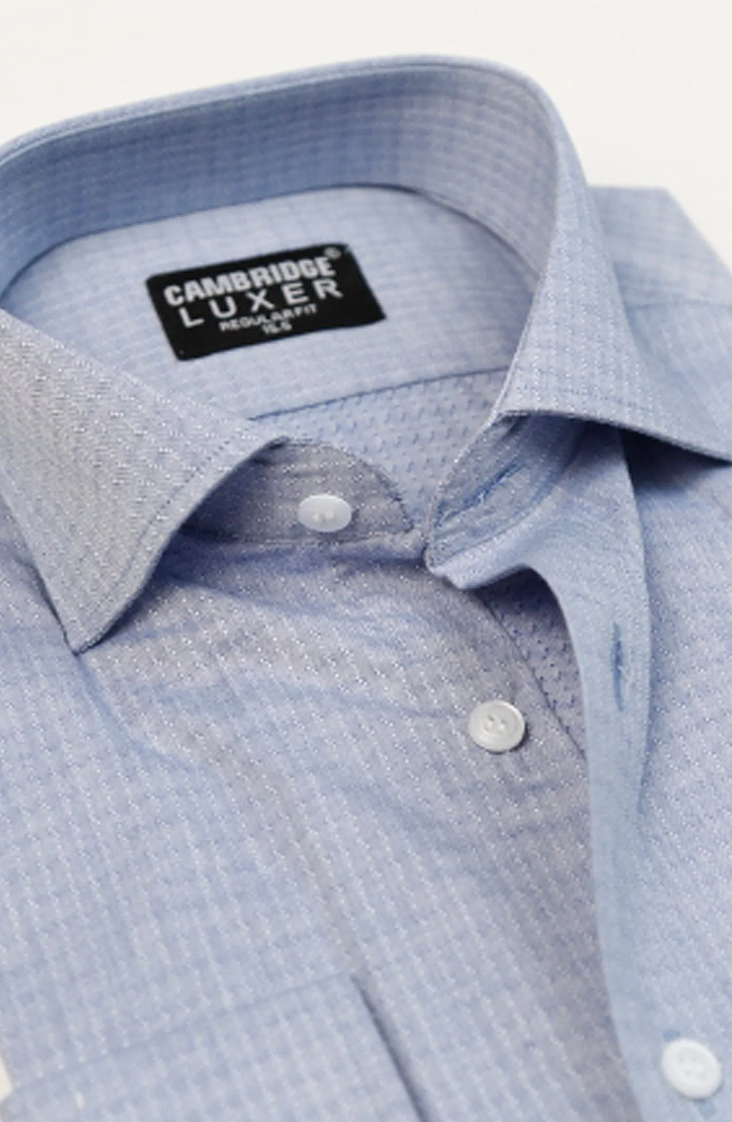 Blue Dobby Luxer Formal Shirt