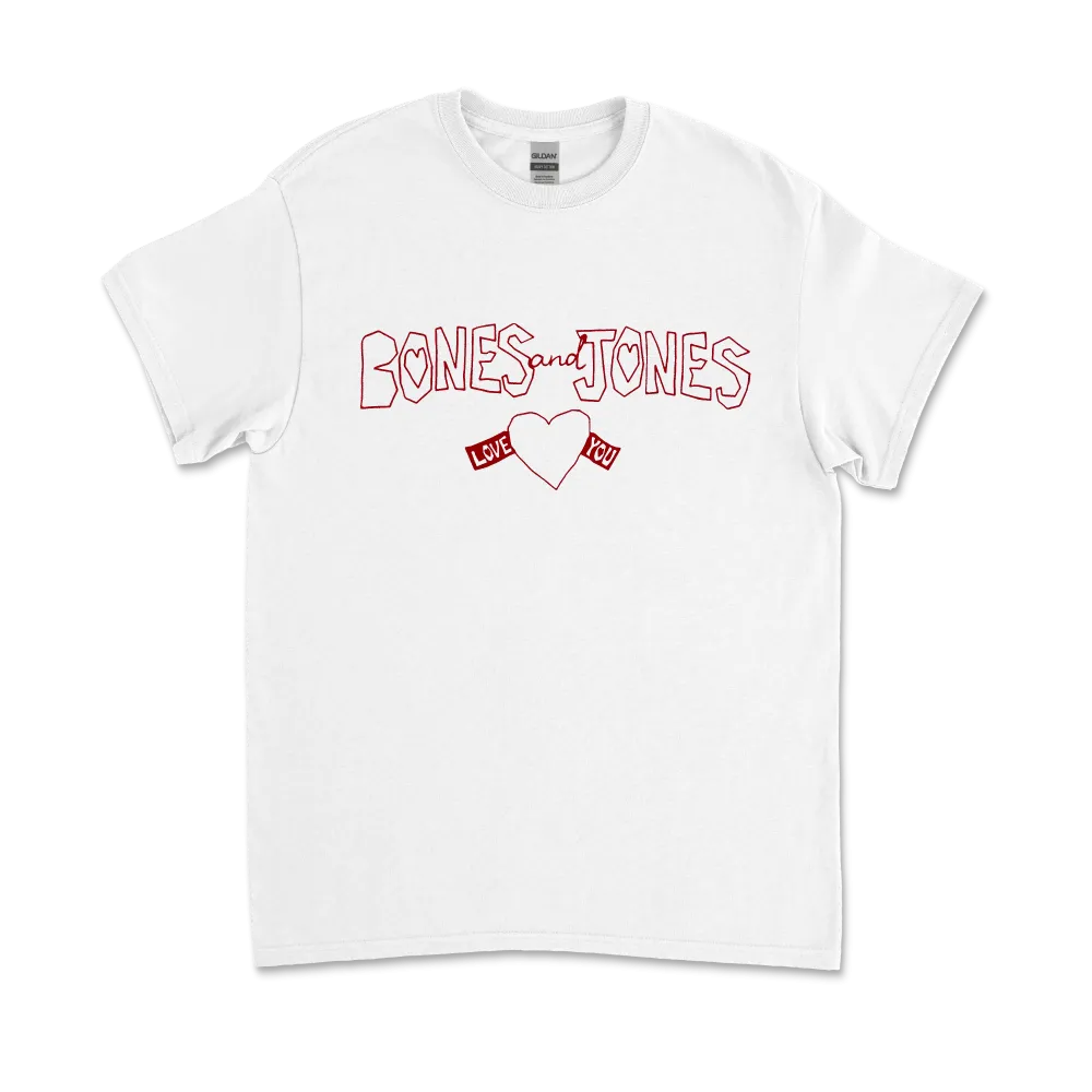 Bones and Jones / Love You White T-Shirt