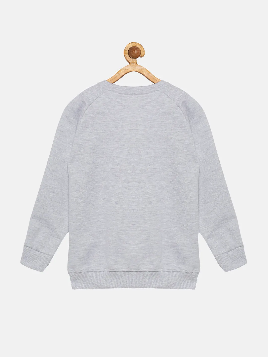 Boys "Football" Chest Print Round Neck Sweatshirt