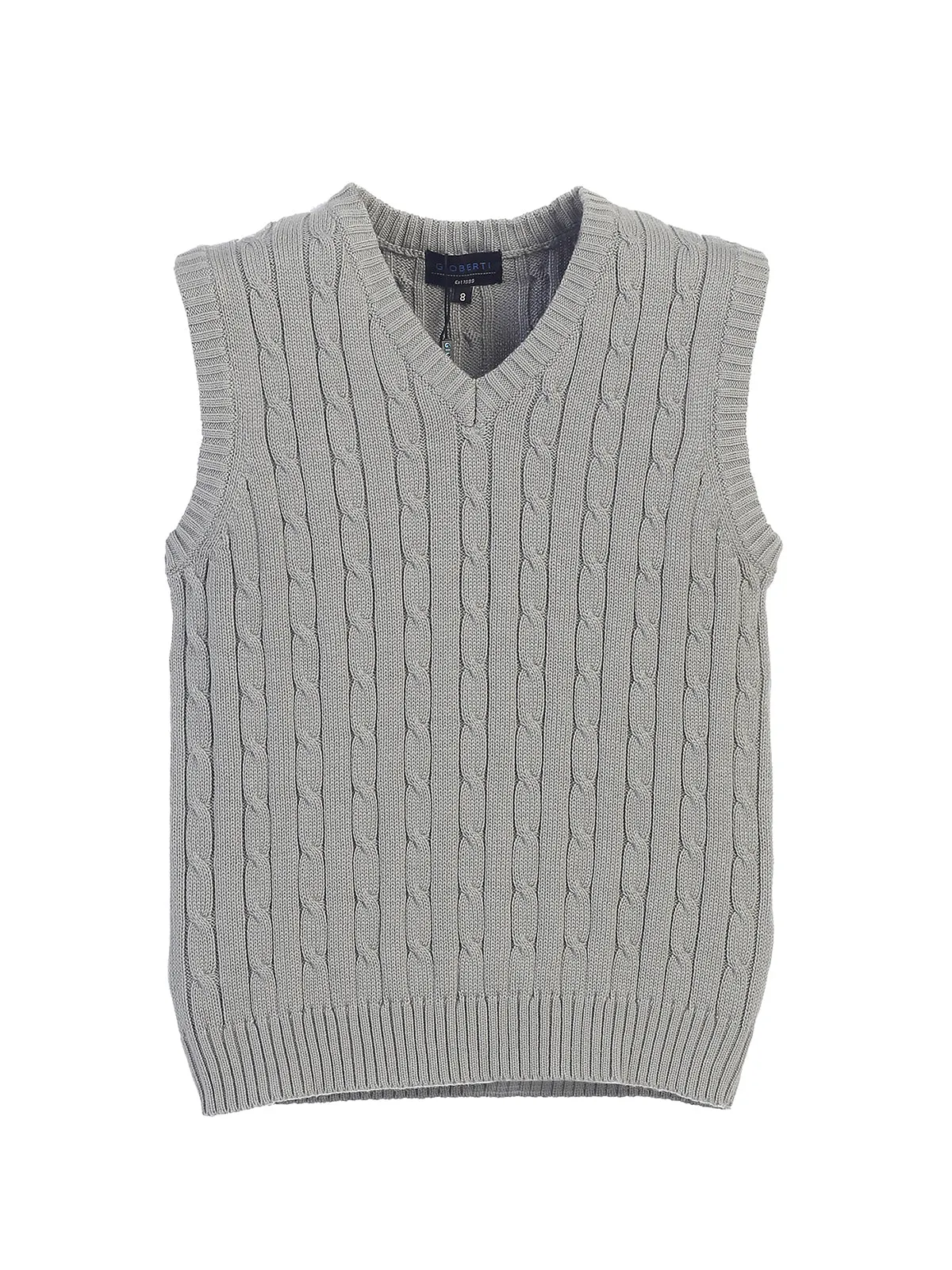 Boy's V-Neck Cable Knit Vest