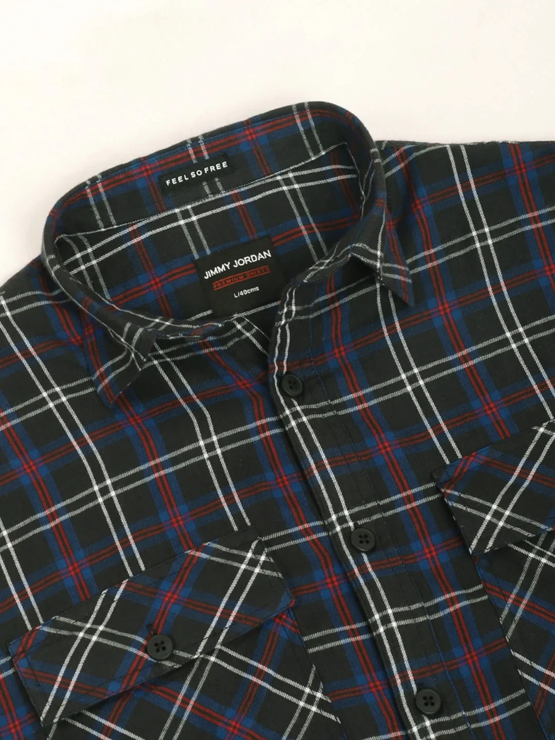 Brushd Checkerd Blue Full Sleeve Shirt