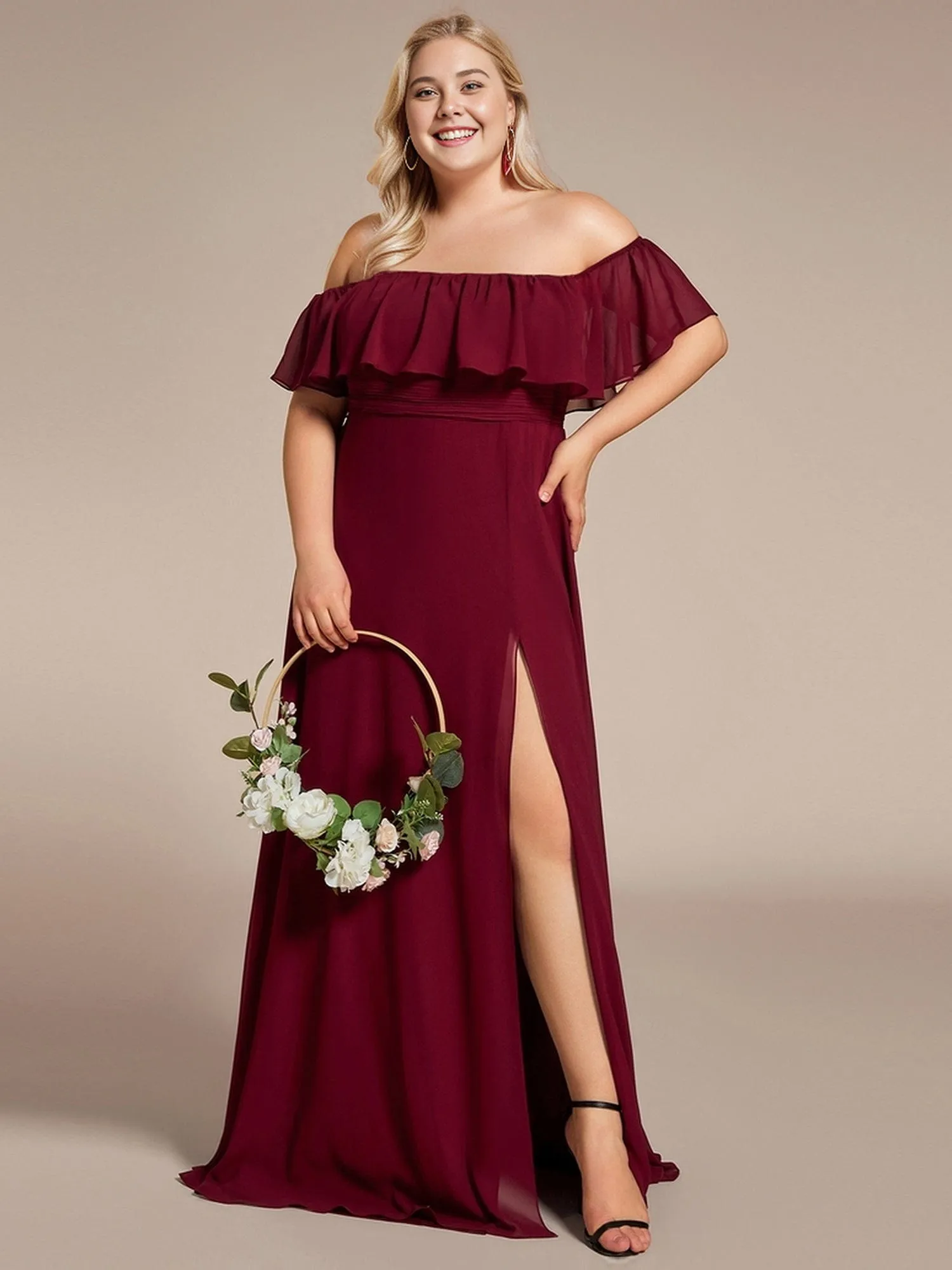 Burgundy Bridesmaid Gowns