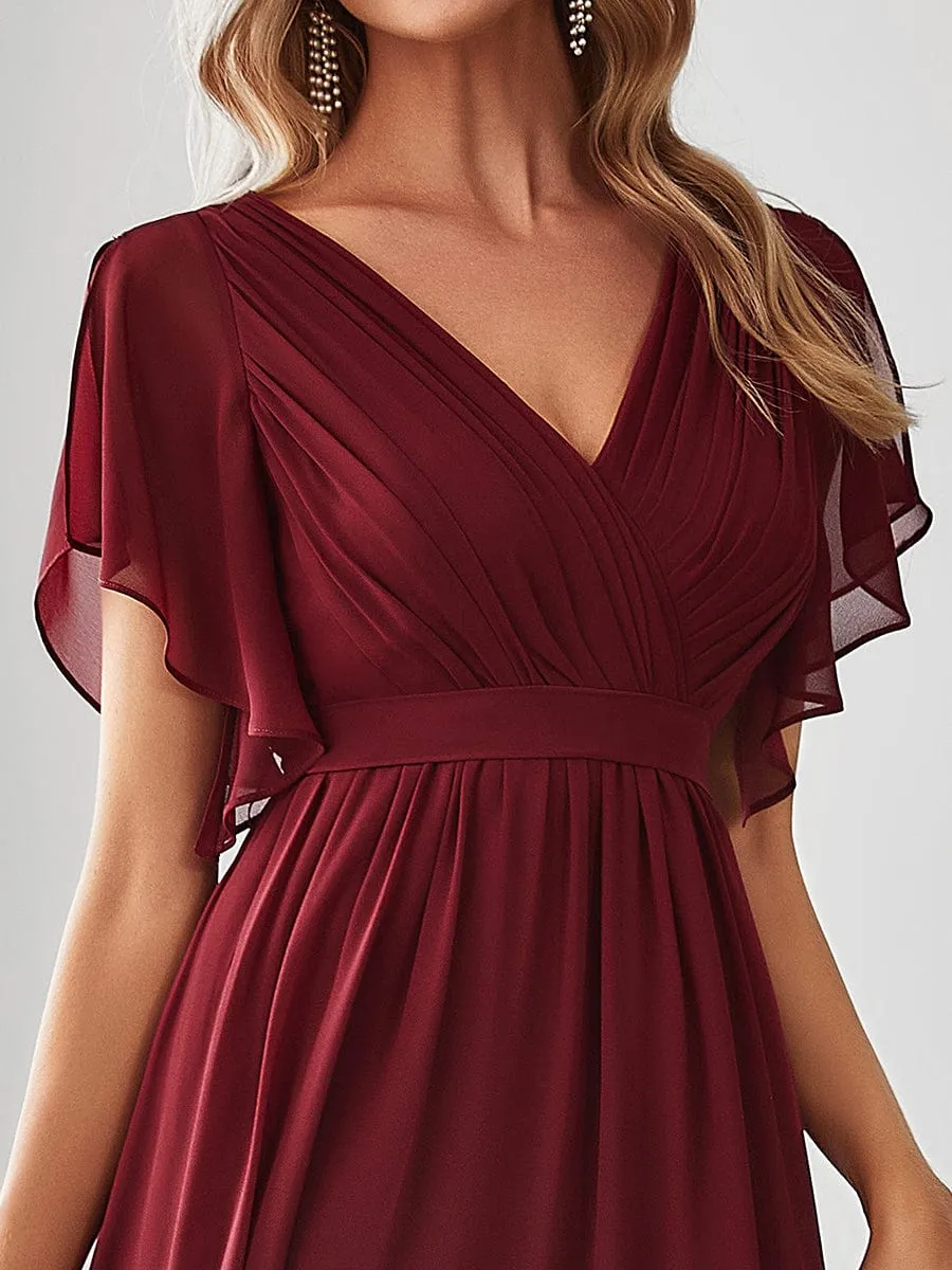 Burgundy Bridesmaid Gowns