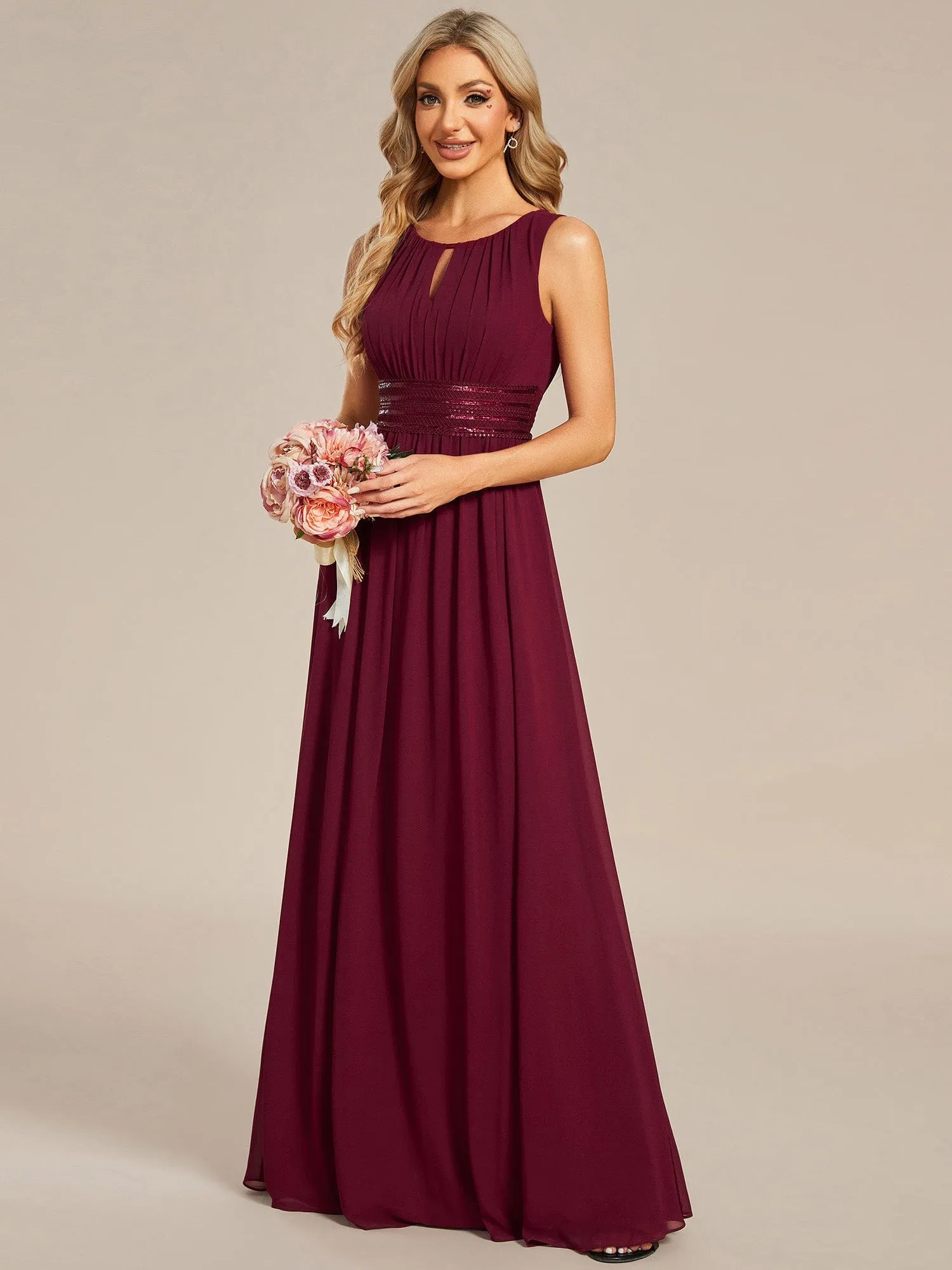 Burgundy Bridesmaid Gowns