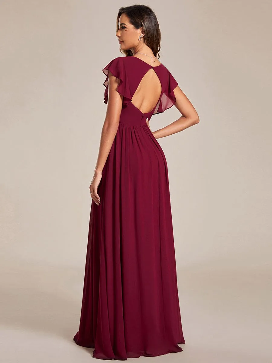 Burgundy Bridesmaid Gowns