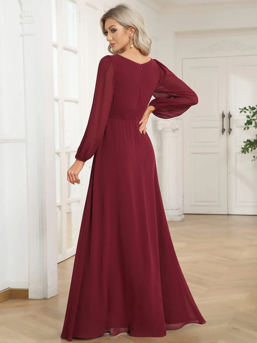 Burgundy Bridesmaid Gowns