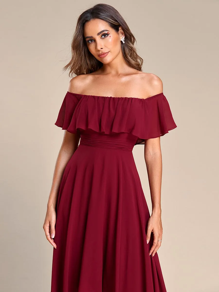 Burgundy Bridesmaid Gowns