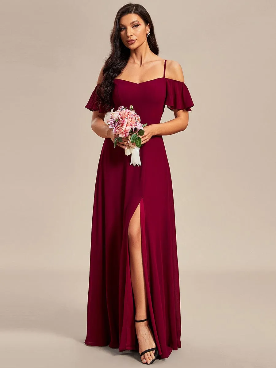 Burgundy Bridesmaid Gowns