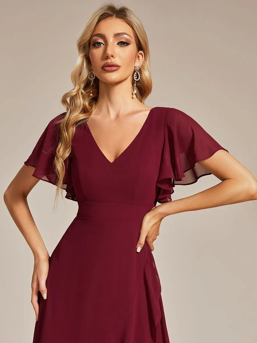 Burgundy Bridesmaid Gowns