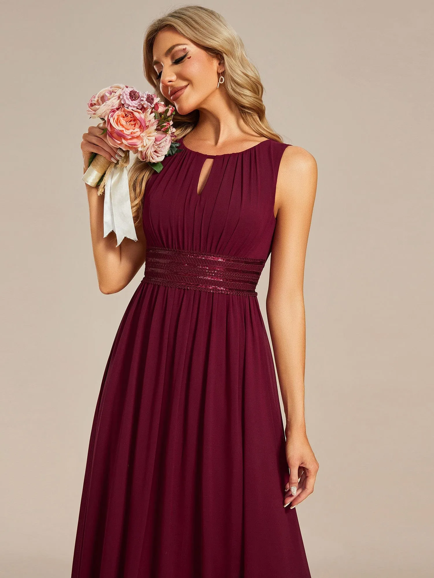 Burgundy Bridesmaid Gowns