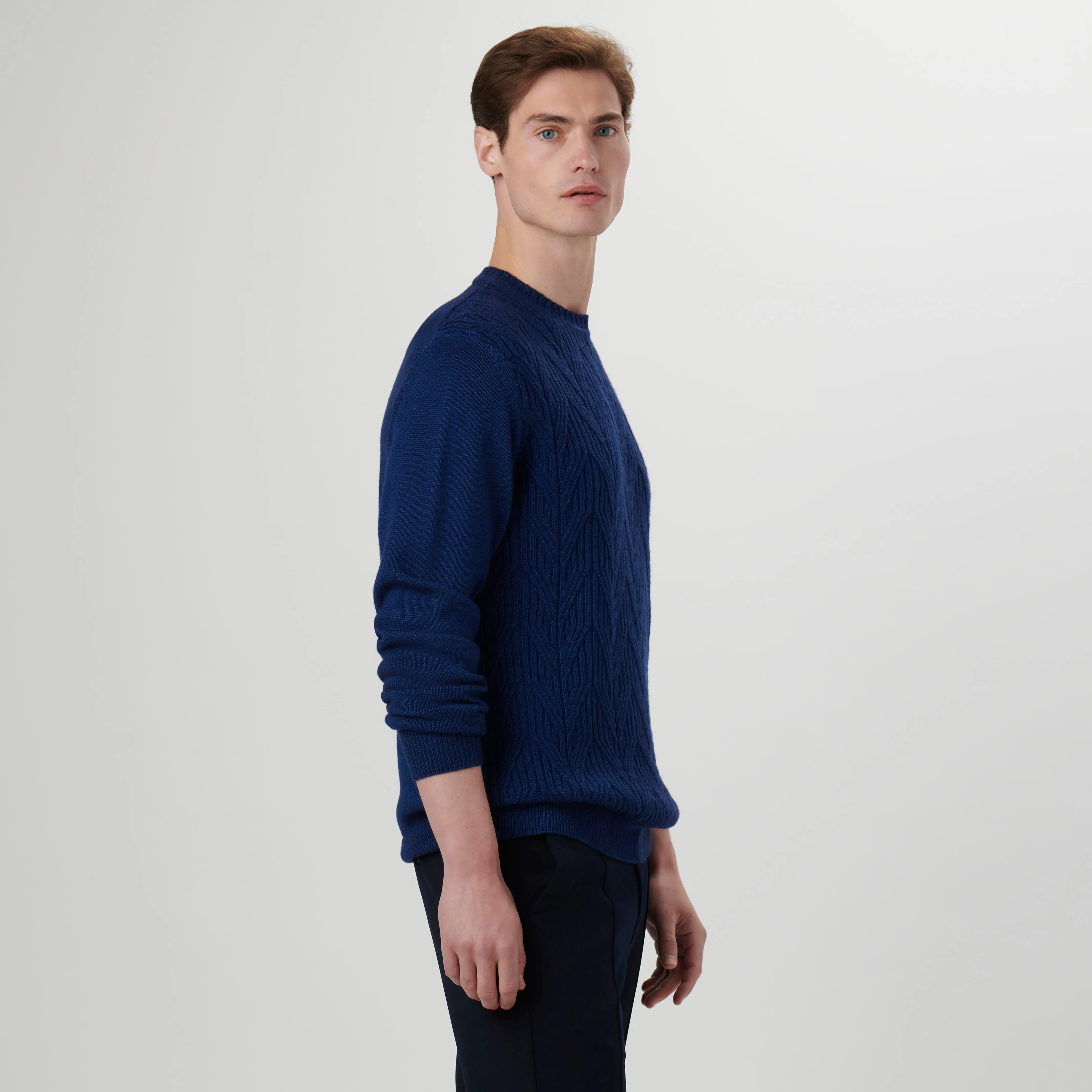 Cable Knit Crew Neck Sweater