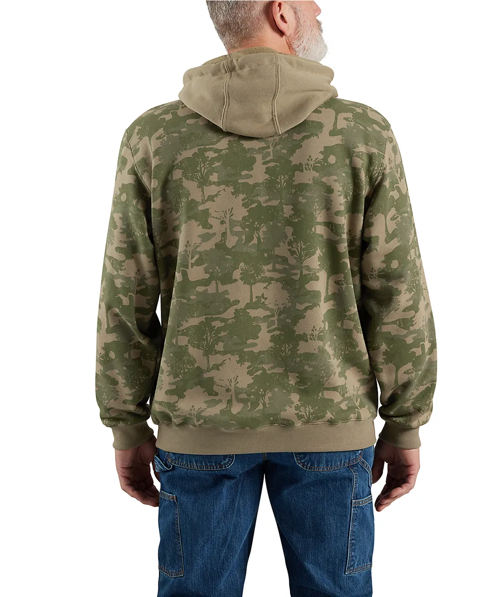 Carhartt Men's Camo Logo Hooded Sweatshirt - Burnt Olive Tree Camo