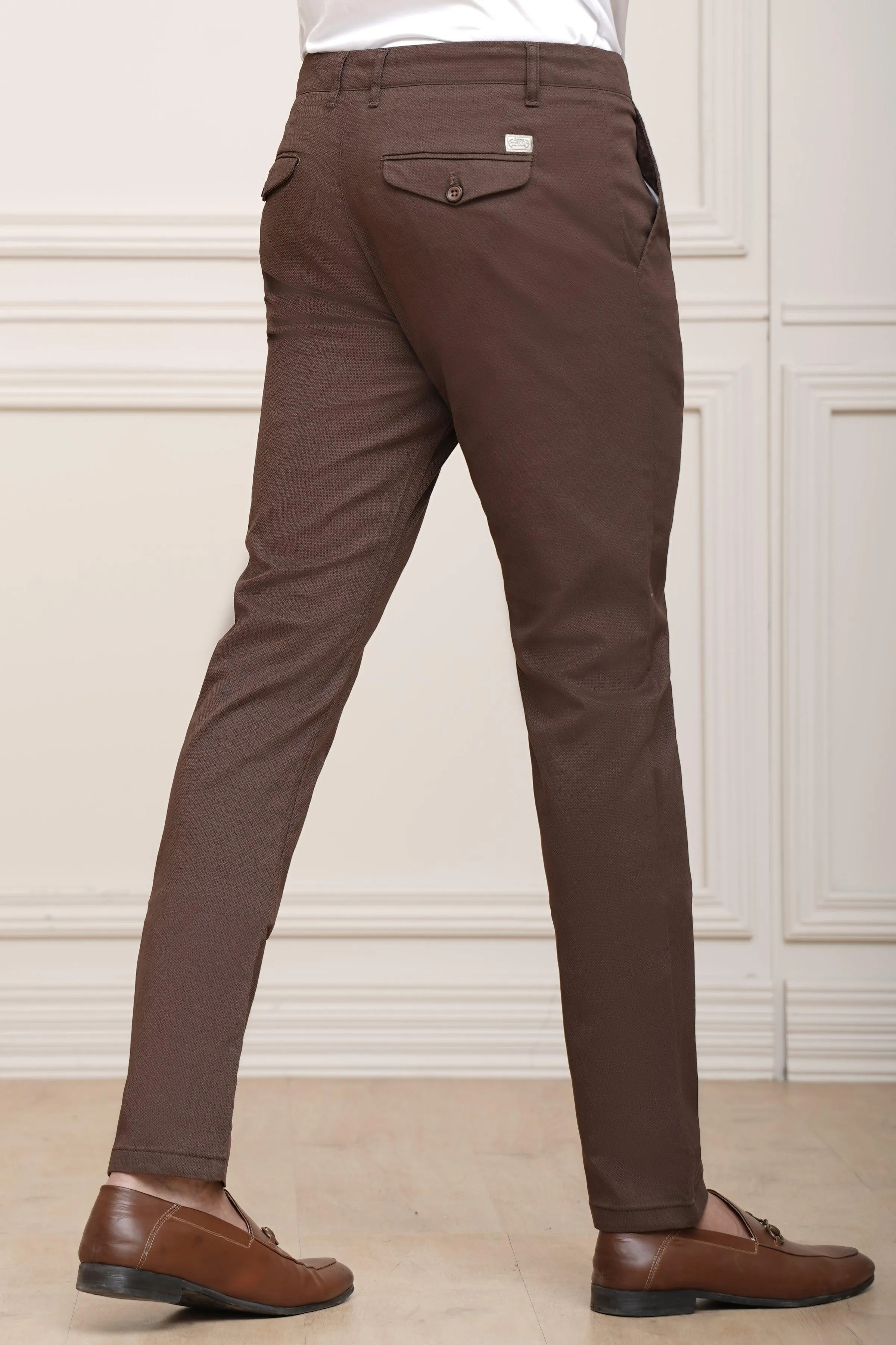 CASUAL PANT CROSS POCKET BROWN