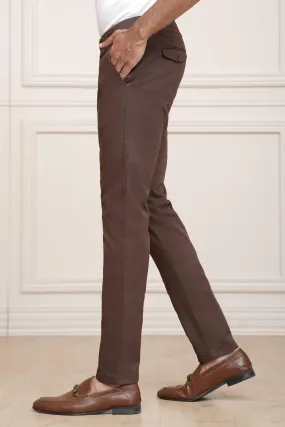 CASUAL PANT CROSS POCKET BROWN