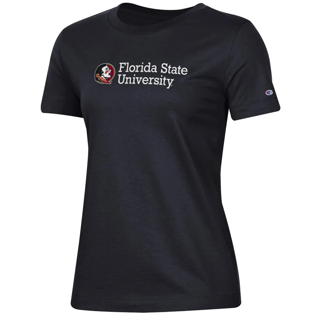 Champion Women's Seminole Logo/Florida State University Short Sleeve T-shirt - Black