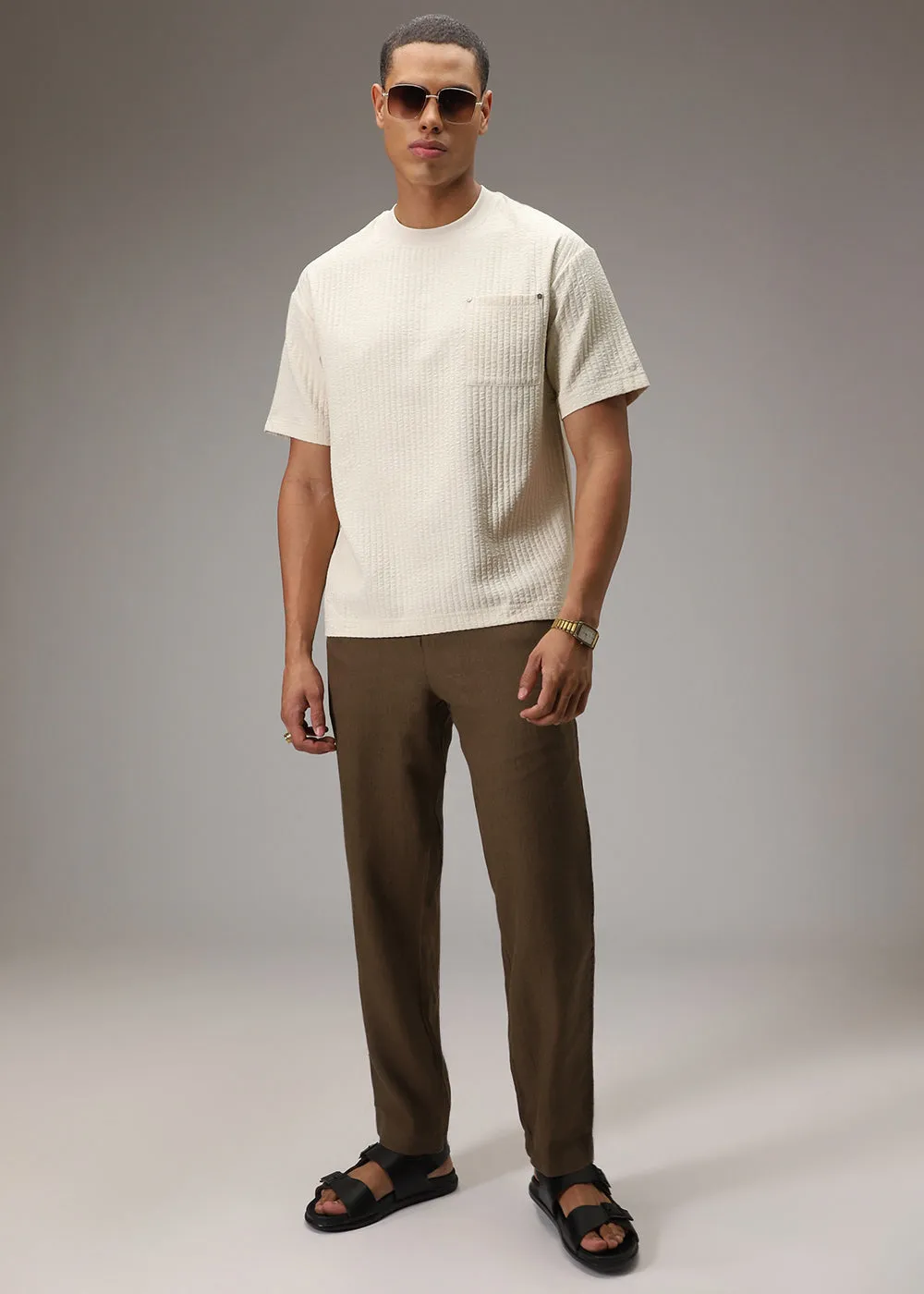 Chestnut Brown Linen Pant