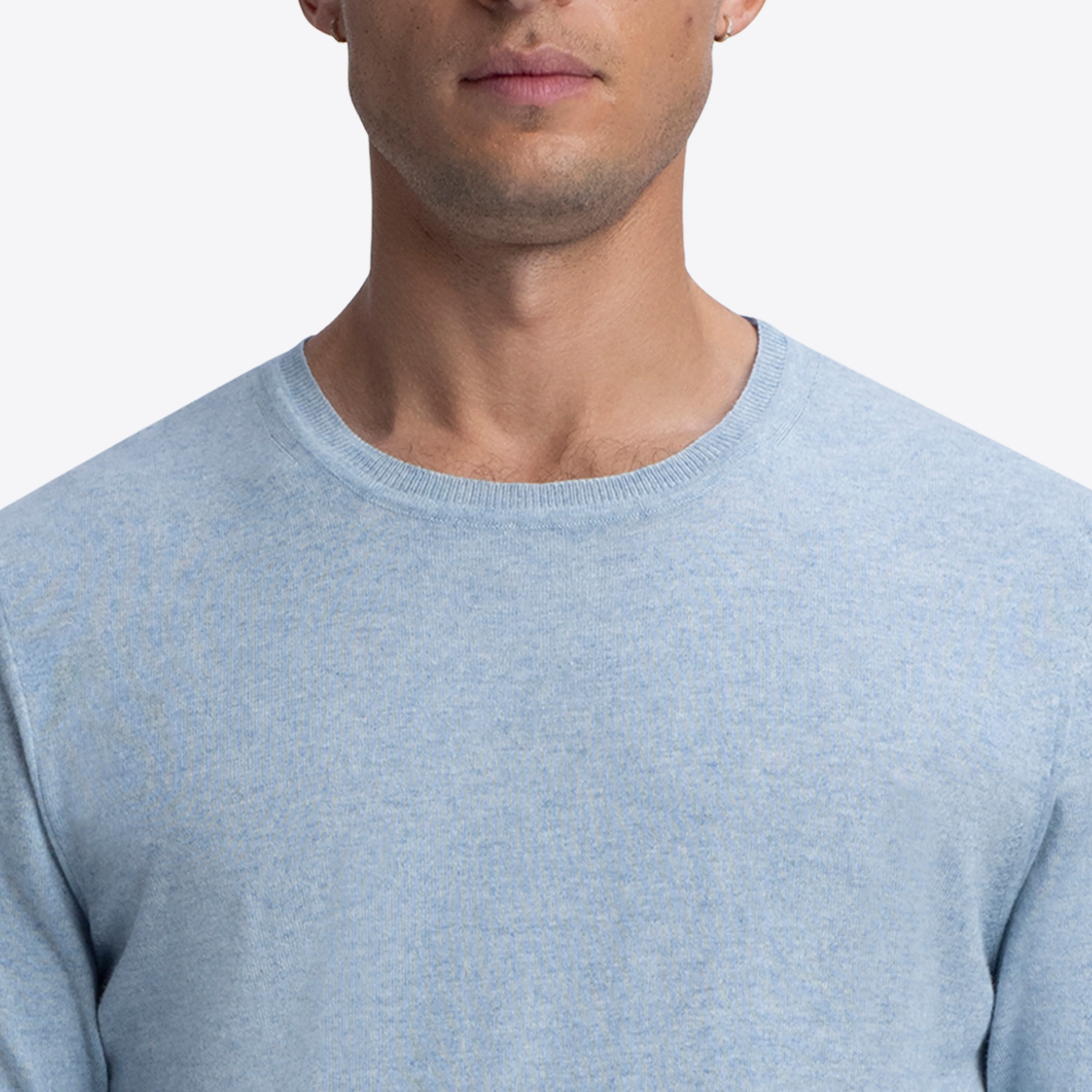 Crew Neck Melange Sweater