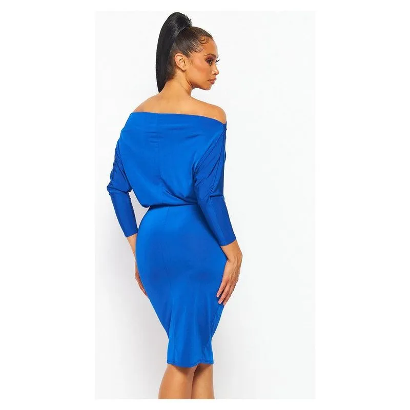 Dolman Sleeve Midi Dress