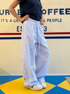 Drawstring Striped Casual Pants