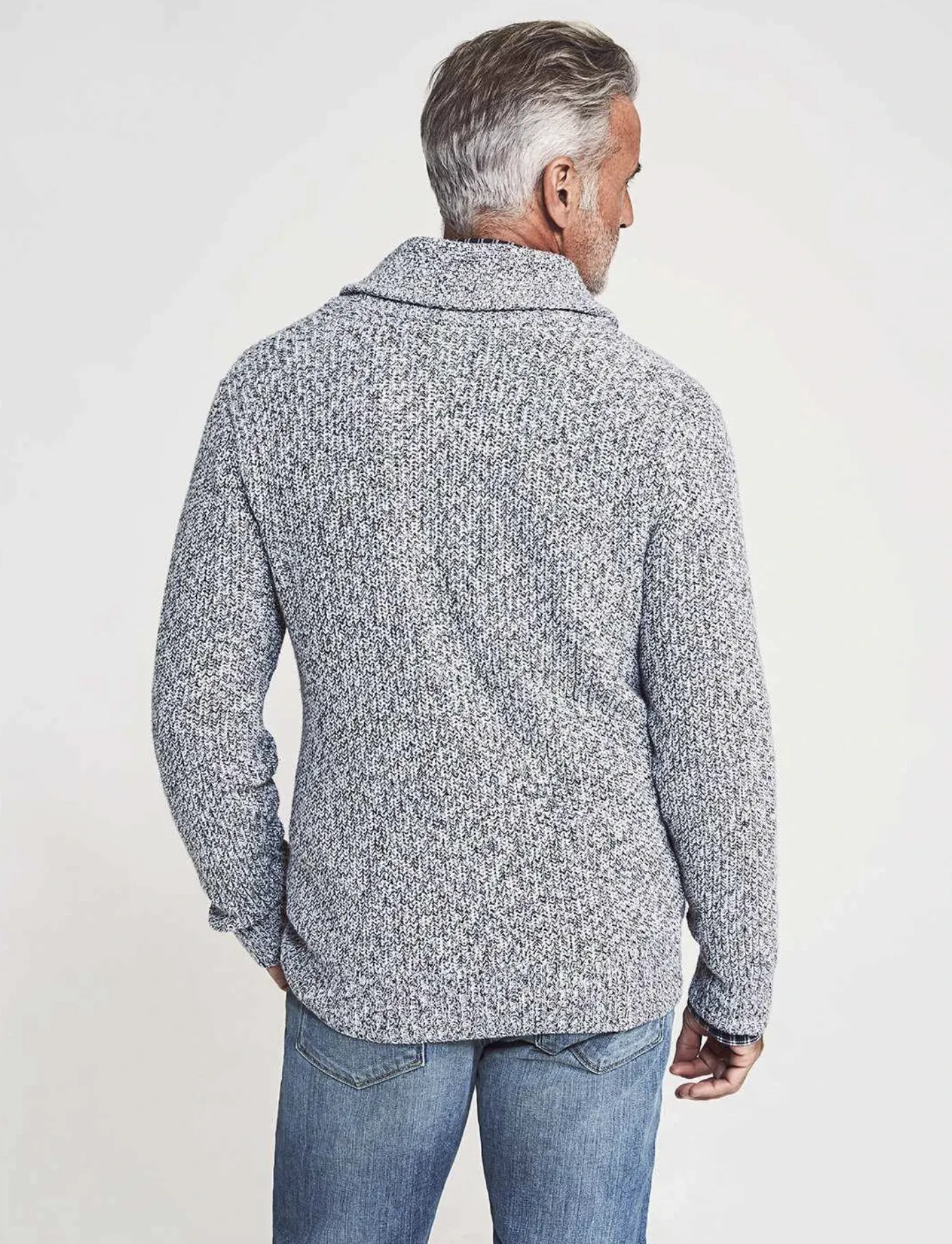 Faherty Marled Knit Cotton Cardigan