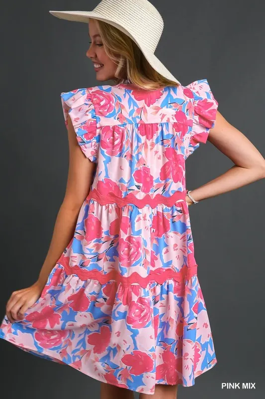 Floral Flutter Rac Dress