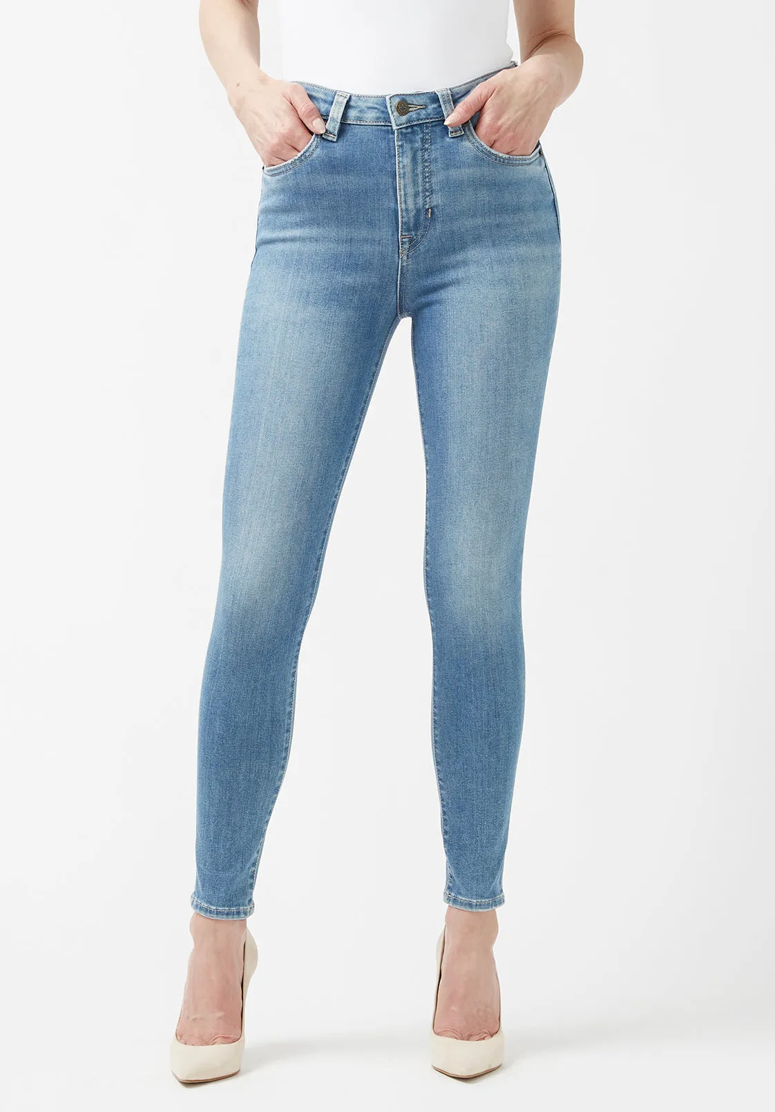 High Rise Skinny Skylar Women's Jeans in Vintage Light Blue - BL15659