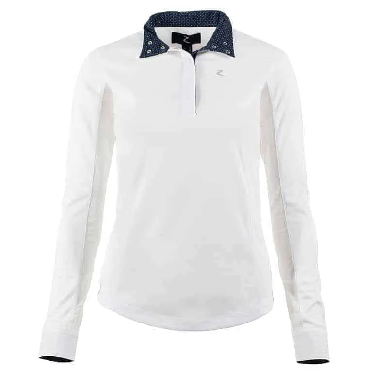 Horze Blaire Long-Sleeved Competition Shirt (White)