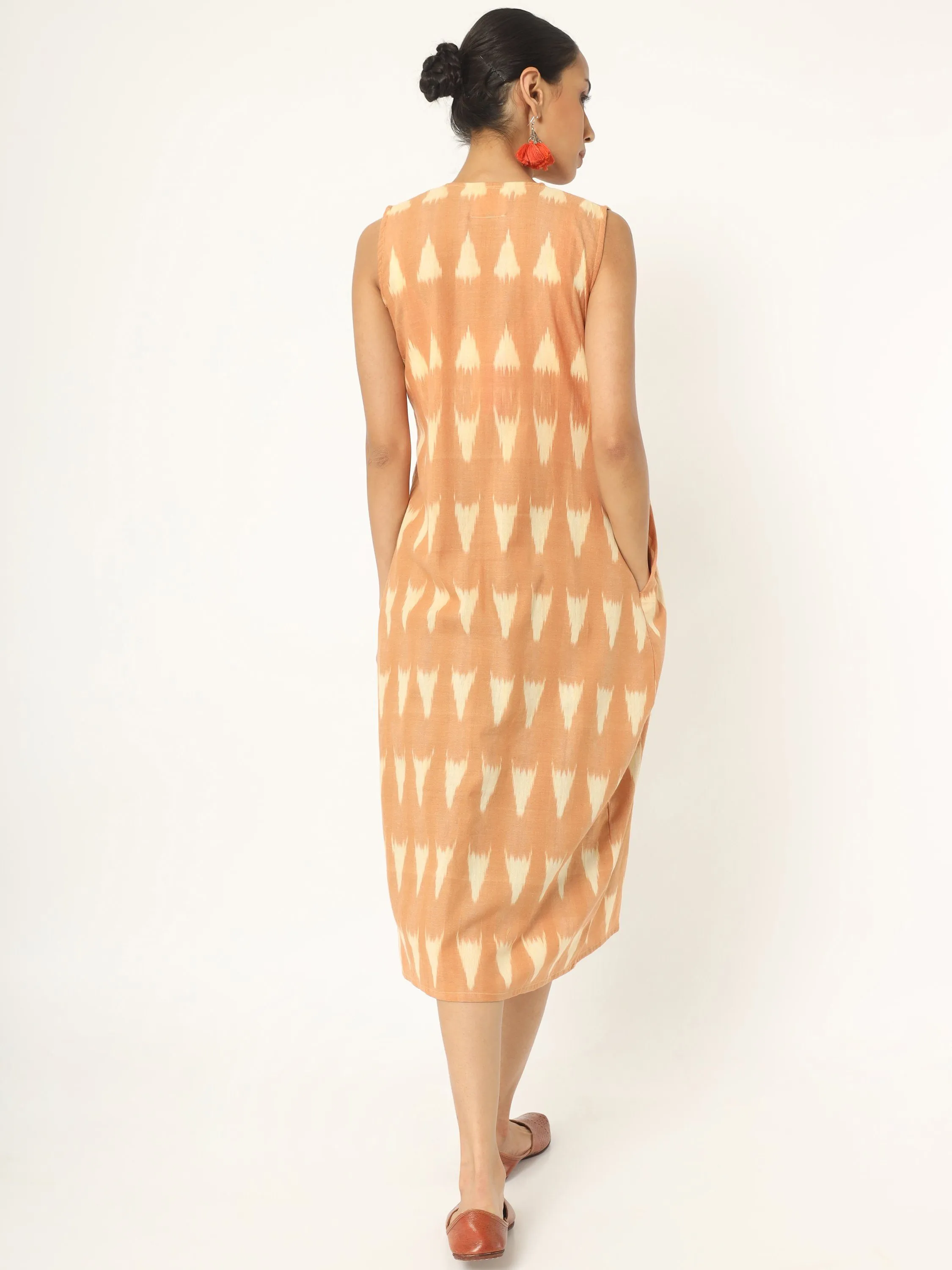 Ikat Long Shrug  (Warm Ivory )