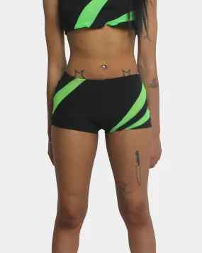 LASER HOT PANTS BLACK / GREEN