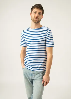 Levant short sleeve striped sailor shirt - regular fit, in light cotton (NEIGE/GITANE)