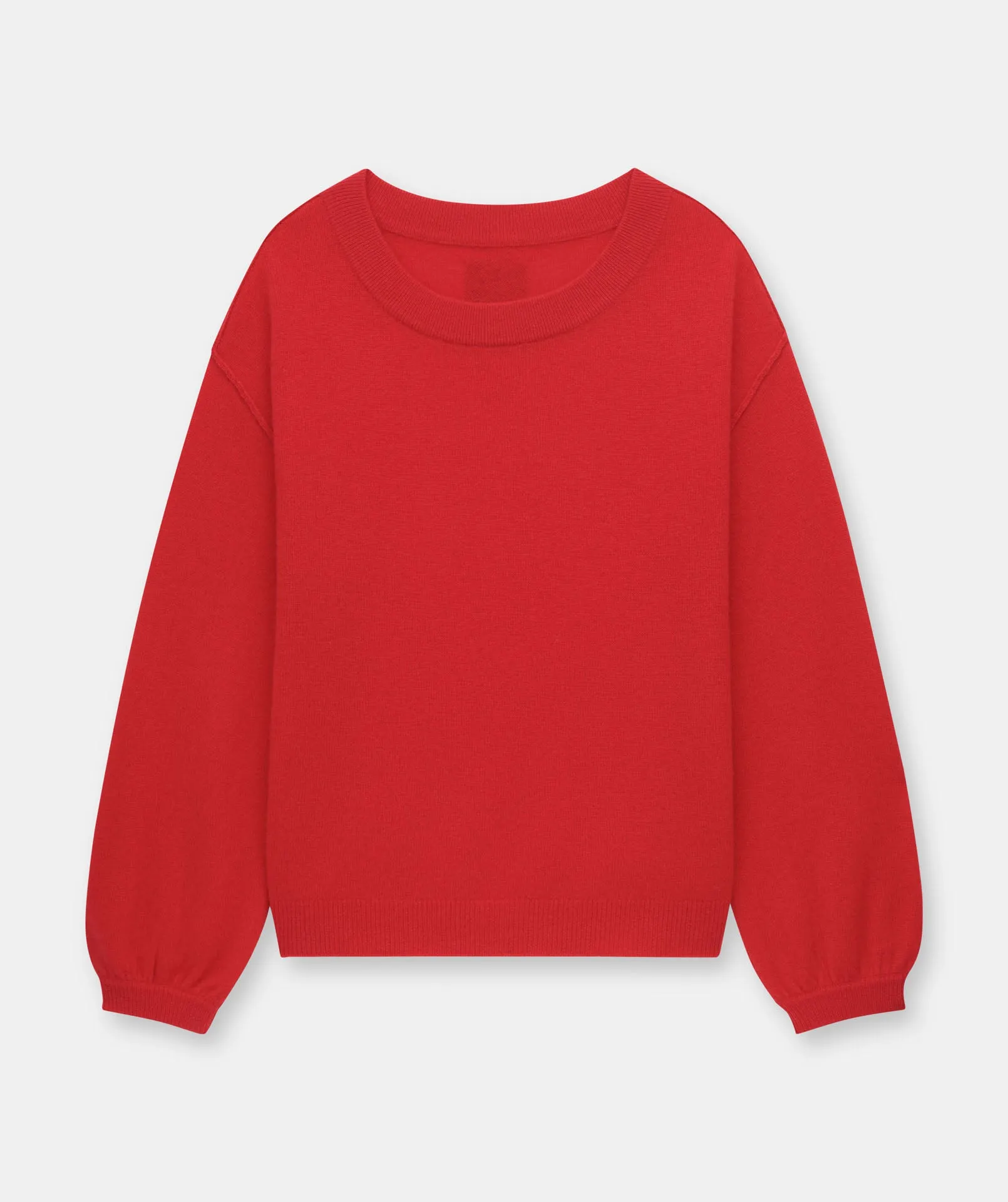 Lightweight Reversible Cashmere Wide Neck Sweater