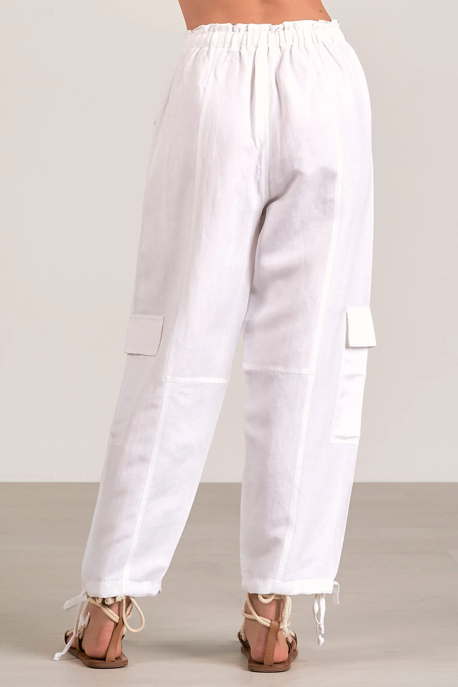 LINEN CARGO PANTS