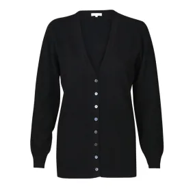 Scott Lona - Elegant Long V-Neck Cardigan for Ladies, Pure Cashmere