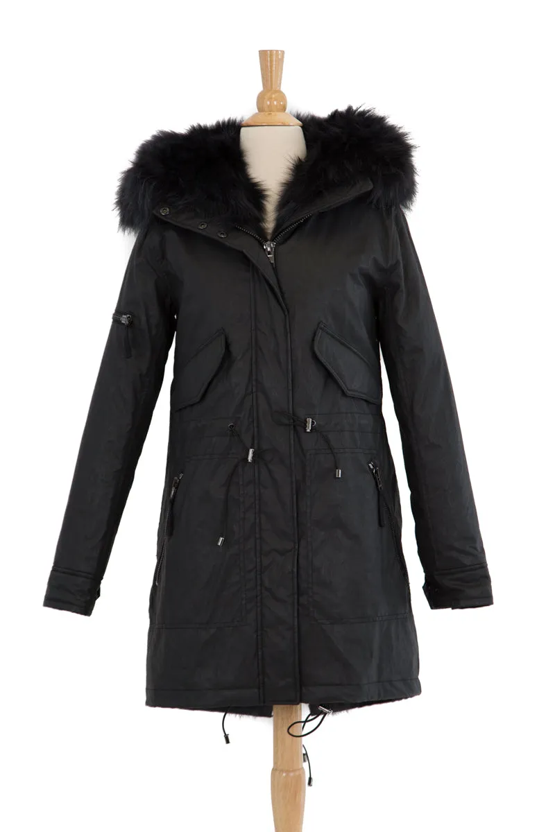 Luxe Limelight Parka with Fur